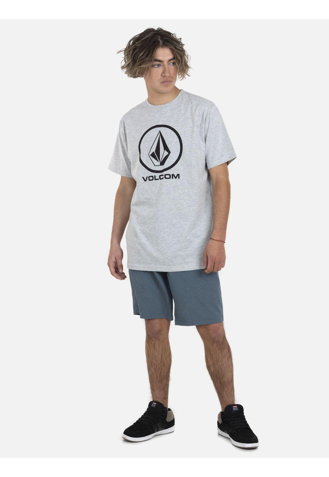 Polera M/C Básica Hombre 7P101-MV22 Gris Volcom-3