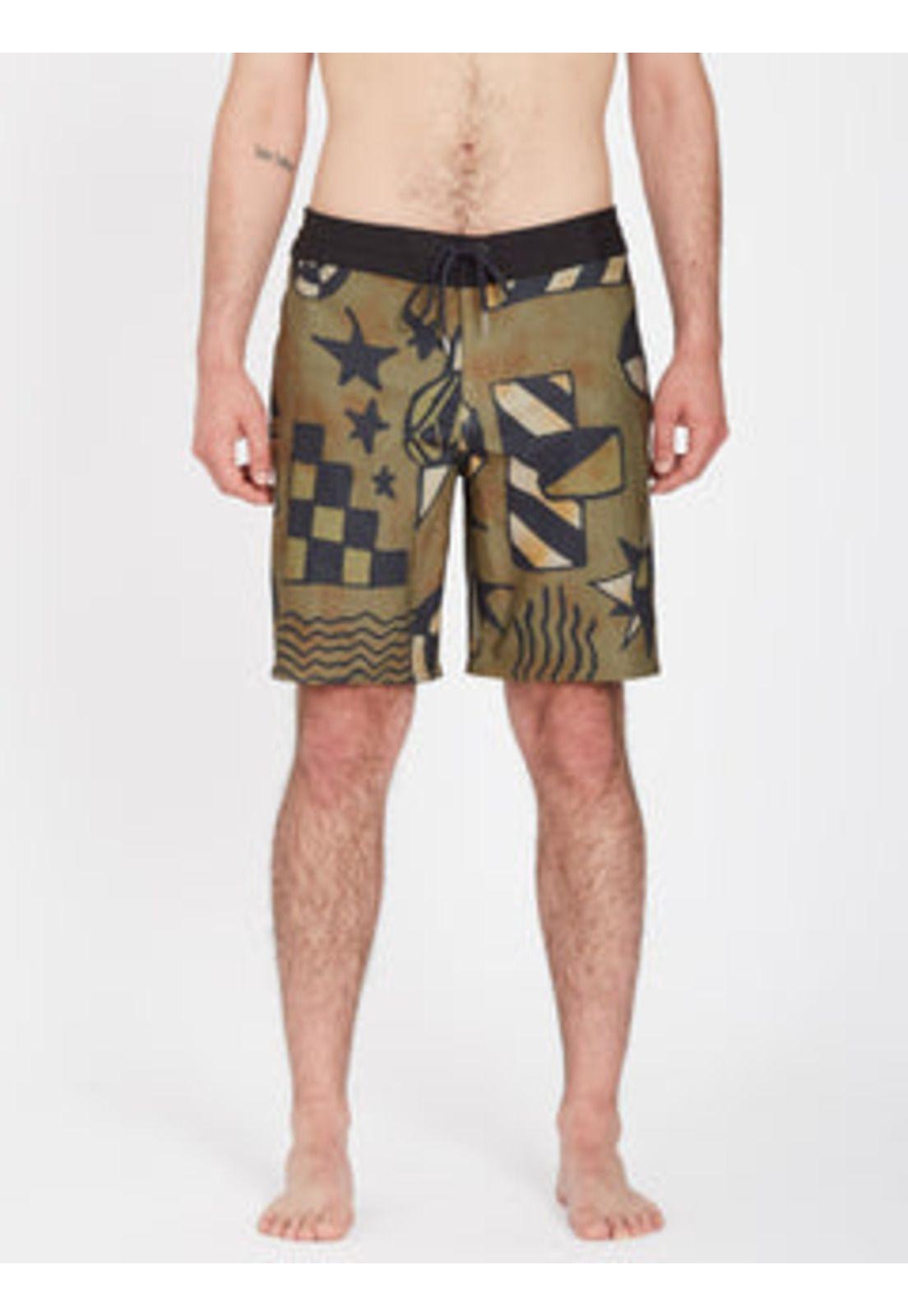 Traje De Baño Geo Stoney  Verde Hombre Volcom-0