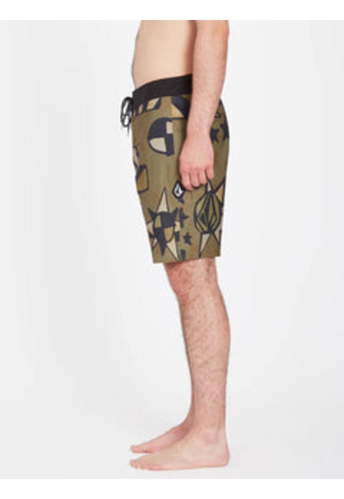 Traje De Baño Geo Stoney  Verde Hombre Volcom-3