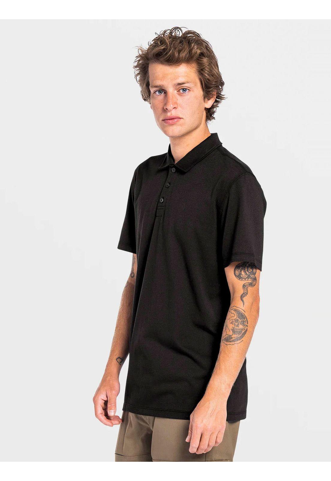Polera HAZARD PRO POLO SS Hombre Negro Volcom-0