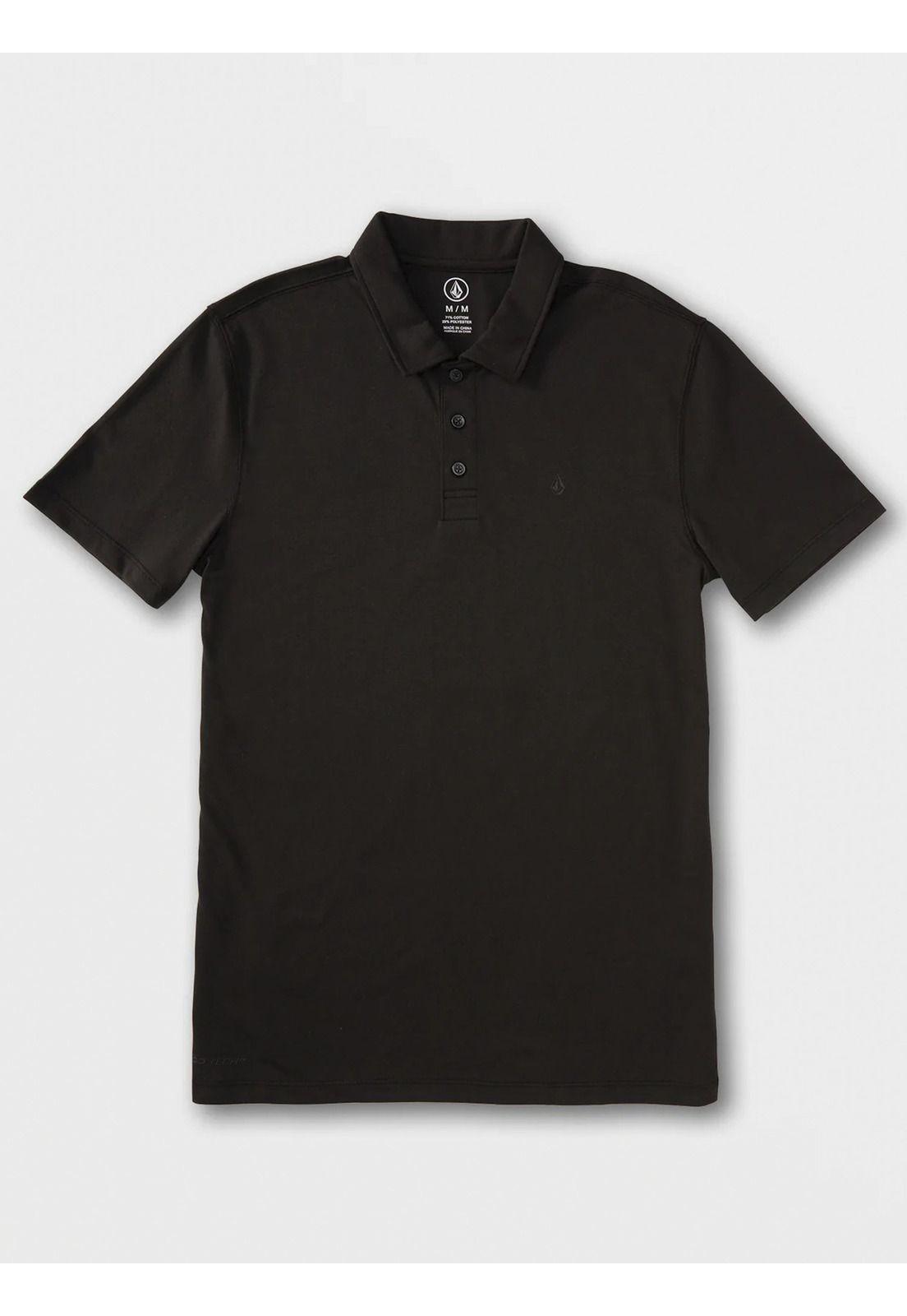 Polera HAZARD PRO POLO SS Hombre Negro Volcom-1