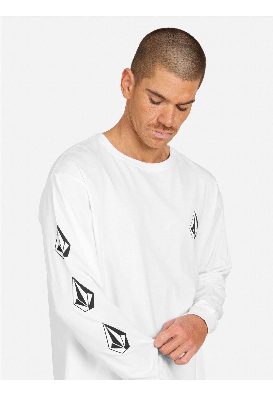 Polera ML Grind Blanco Hombre Volcom-2
