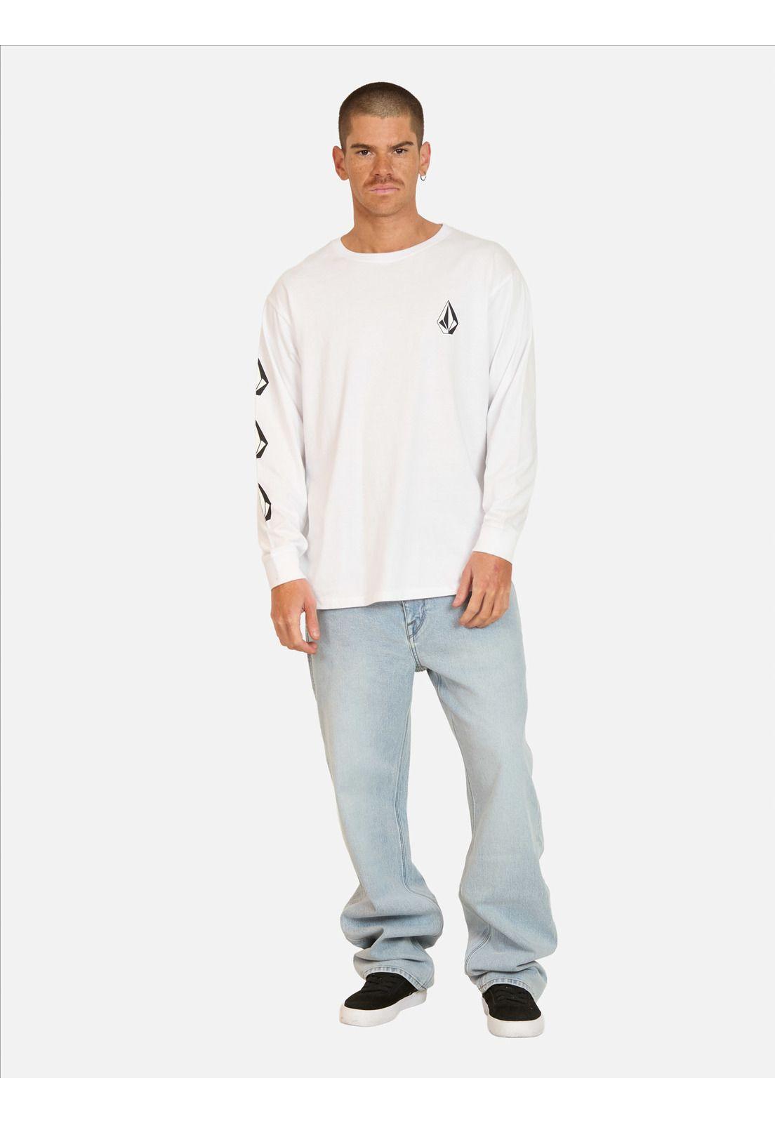 Polera ML Grind Blanco Hombre Volcom-3