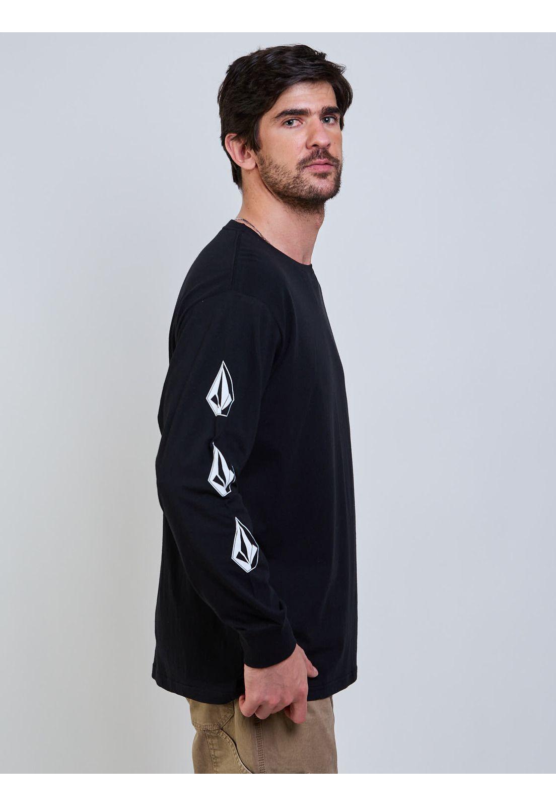 Polera ML Sotne Negro Hombre Volcom-4