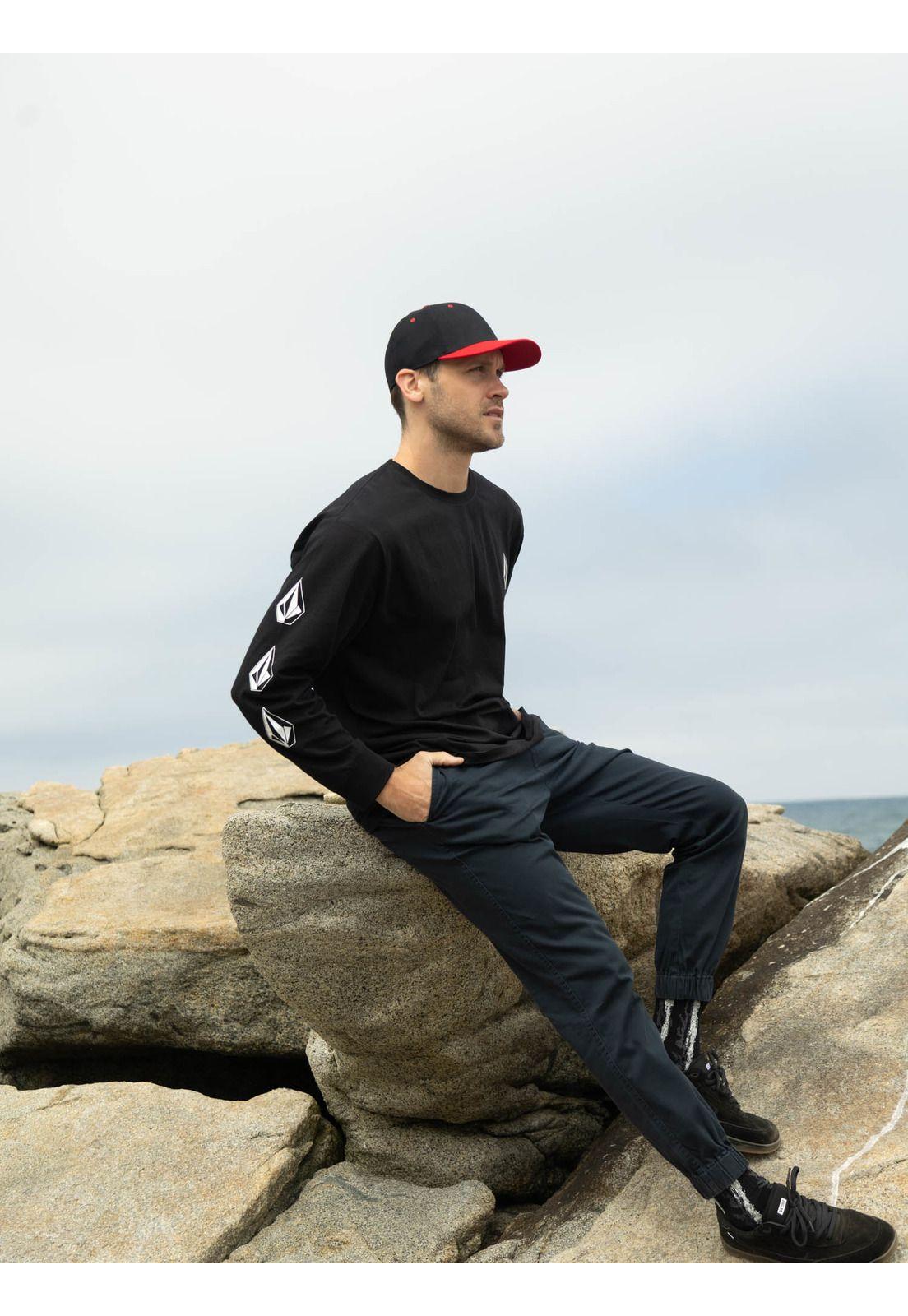 Polera ML Sotne Negro Hombre Volcom-8