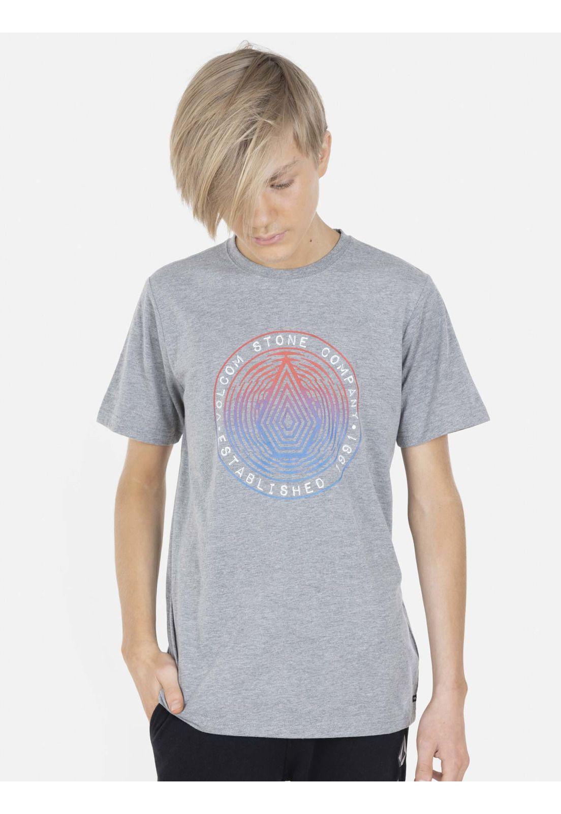 Polera WOOFER SS TEE Infantil Gris Volcom-0