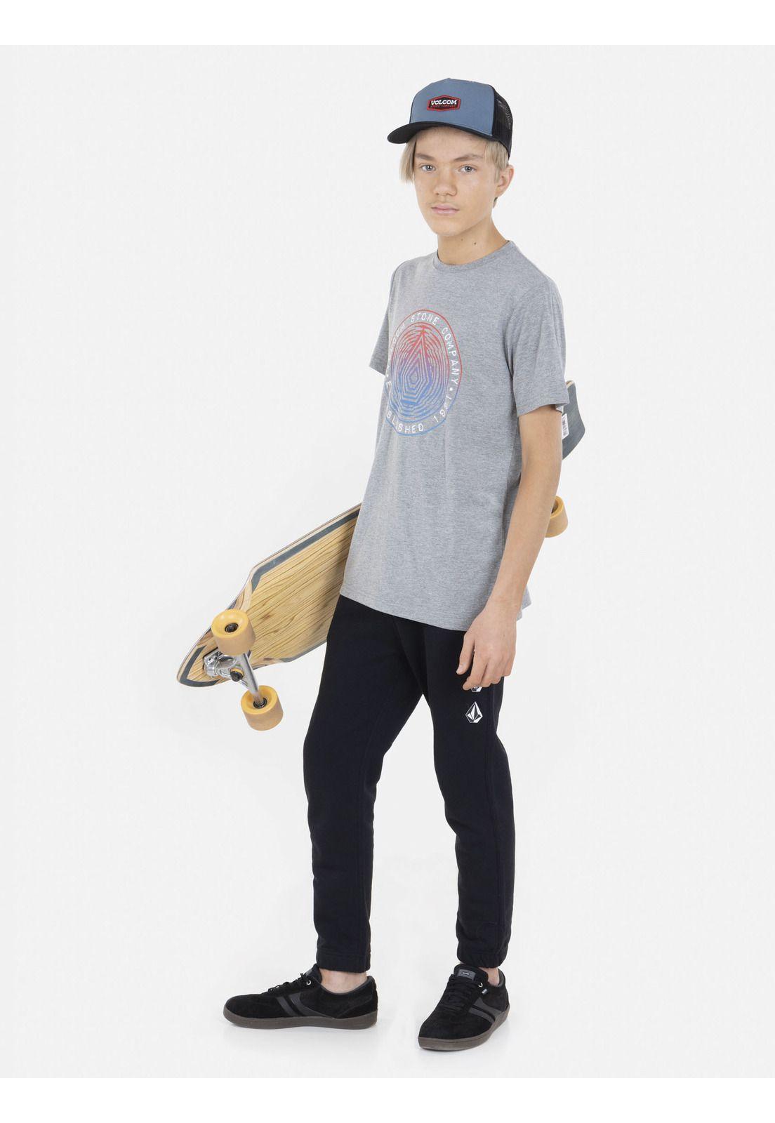 Polera WOOFER SS TEE Infantil Gris Volcom-2