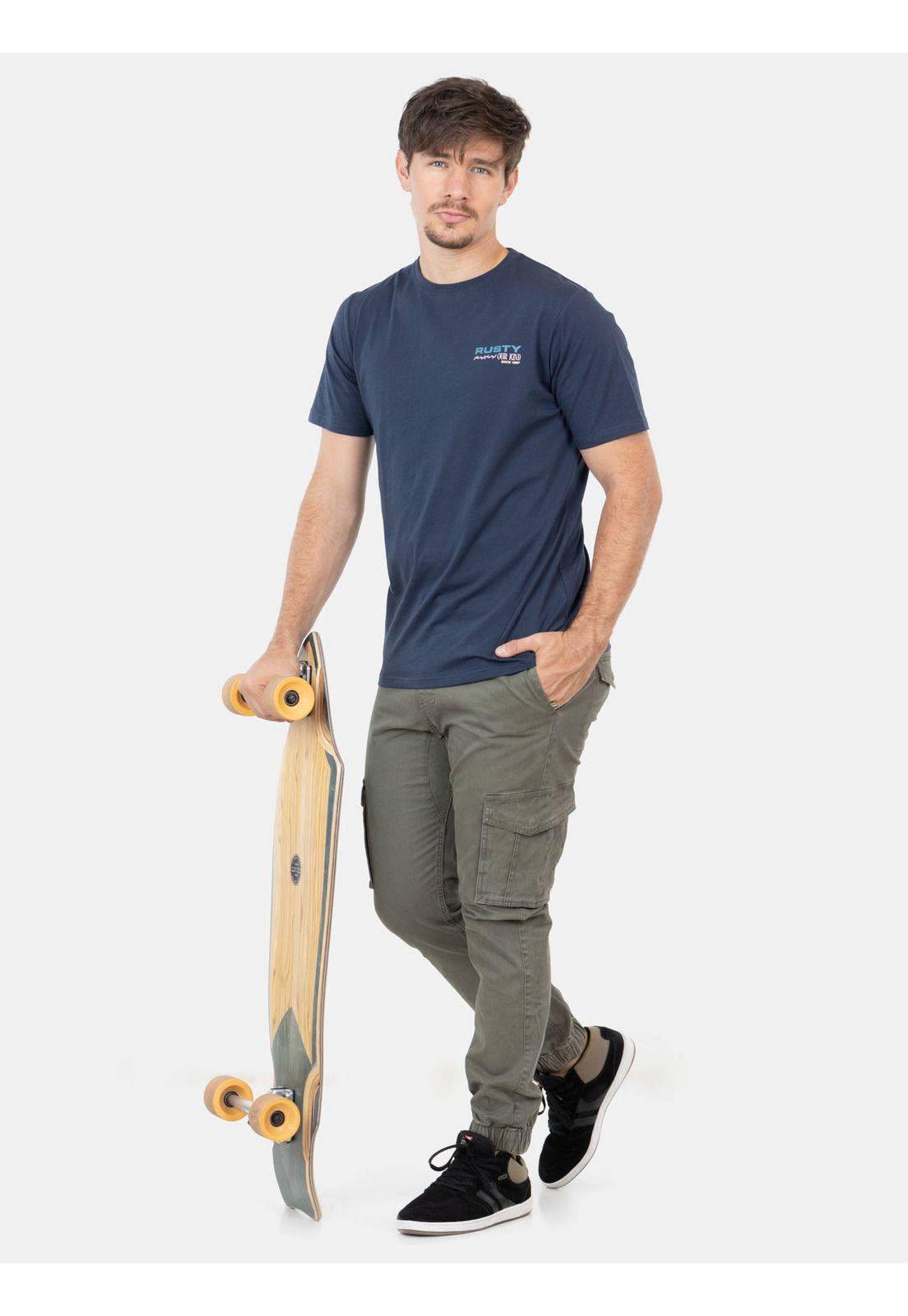 Polera Fill S/S Tee Azul Marino Hombre Rusty-1