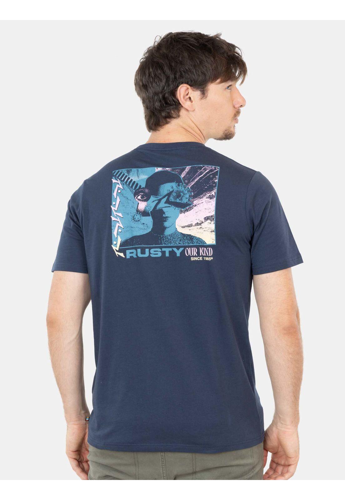 Polera Fill S/S Tee Azul Marino Hombre Rusty-2