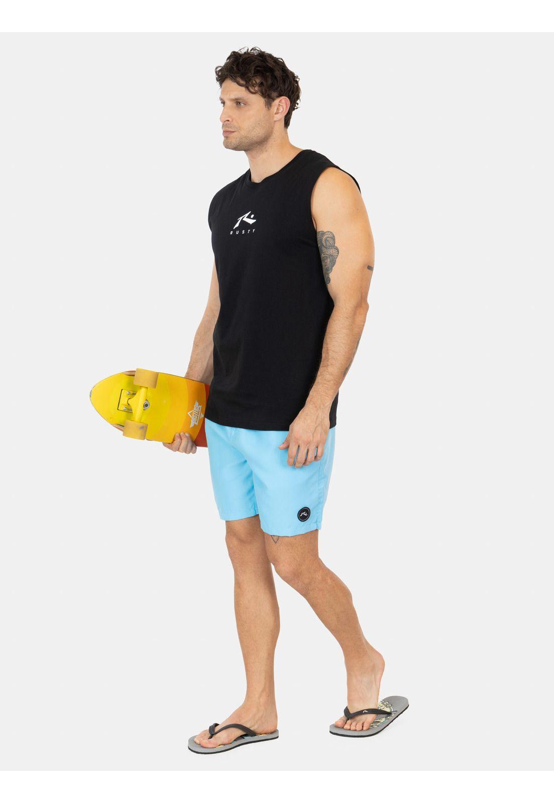 Polera SM Splash Negro Hombre Rusty-3