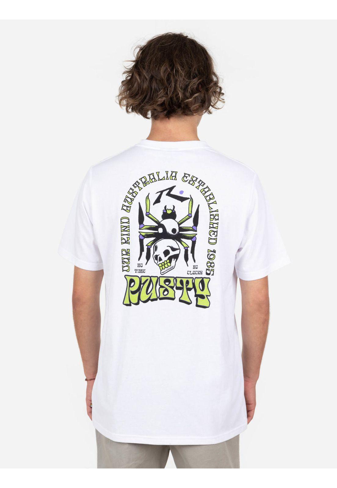 Polera DEAD SPIDER SS TEE Hombre Blanco Rusty-1