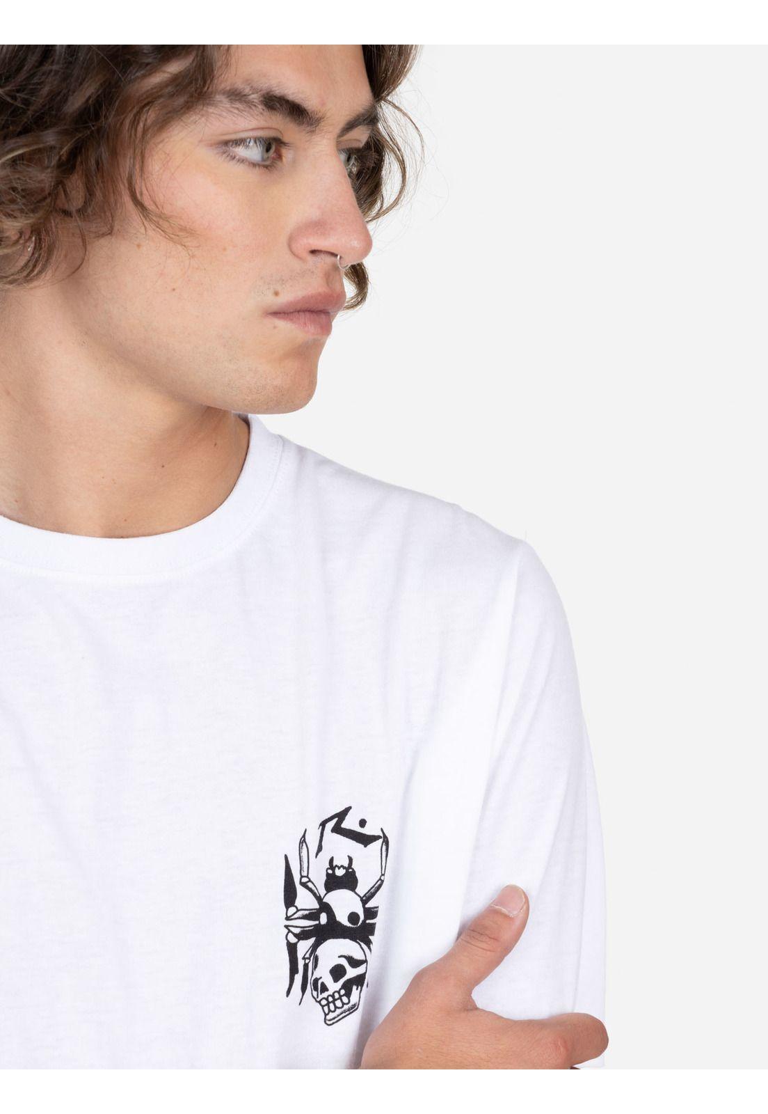 Polera DEAD SPIDER SS TEE Hombre Blanco Rusty-3