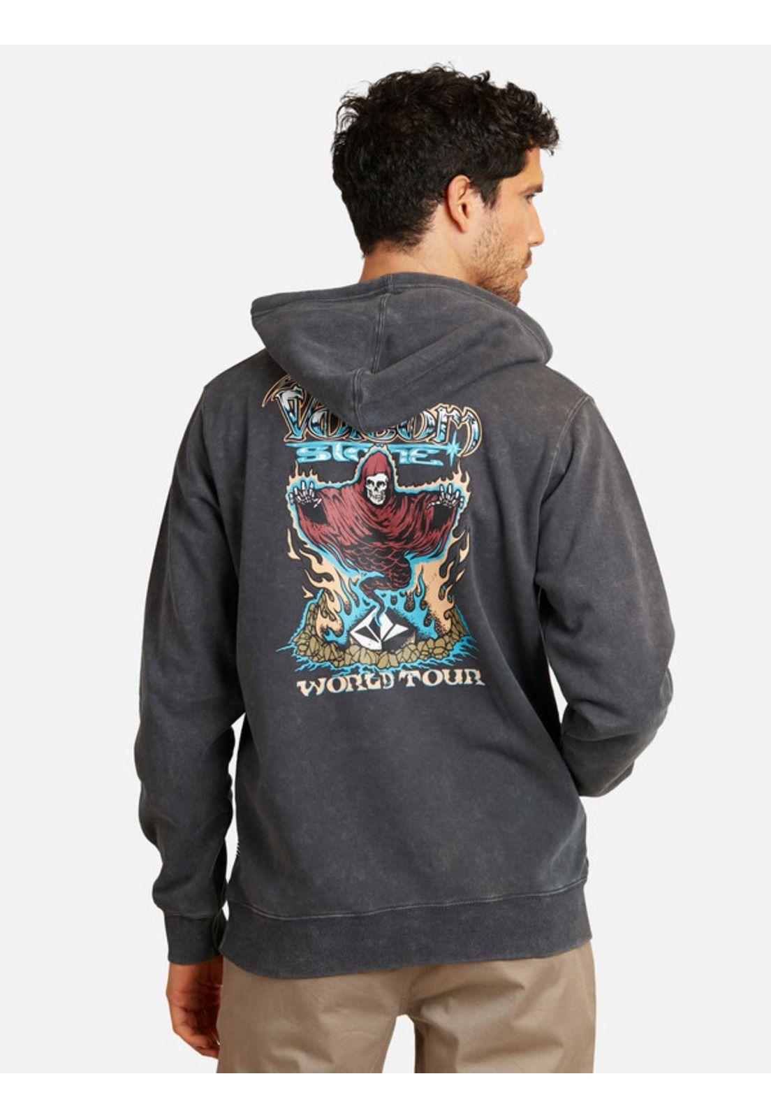 Poleron Galactic Glimmer Turquesa Hombre Volcom-1