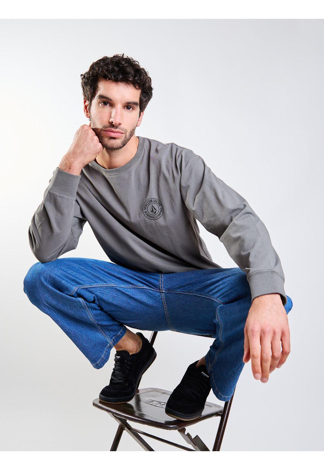 Polera ML Drain You Verde Hombre Volcom-3