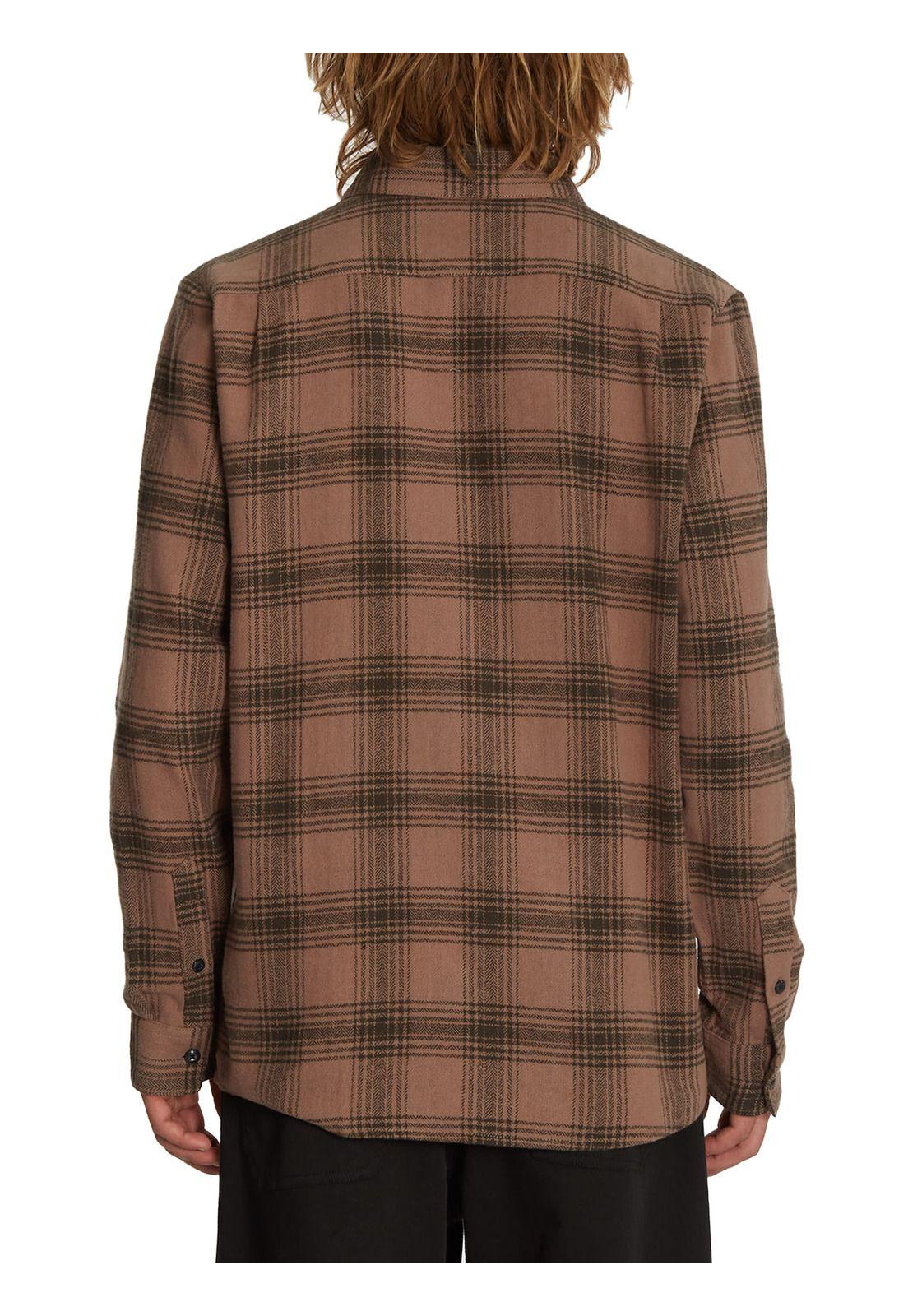 Camisa Tone Stone L/S Hombre Café Volcom-1