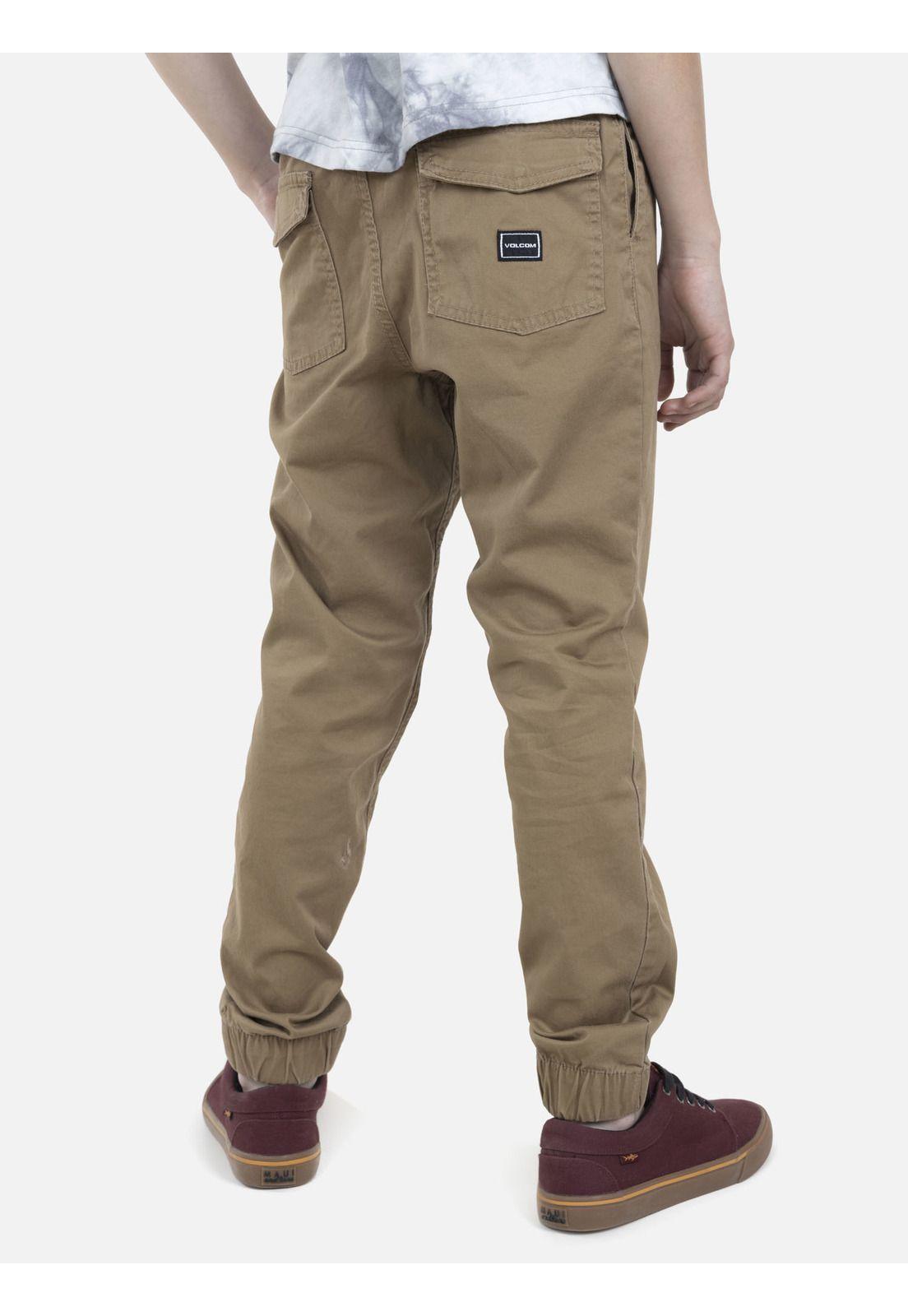 Pantalon Jogger Juvenil 7N273-MV22 Café Volcom-1