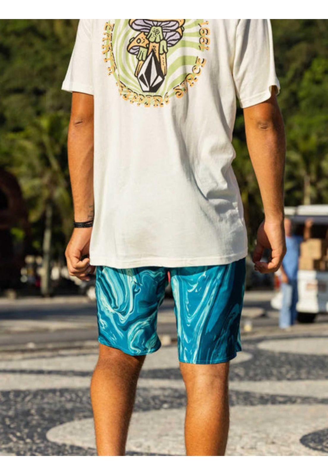 Traje De Baño Psyche Marble Mod-Tech Azul Hombre Volcom-1
