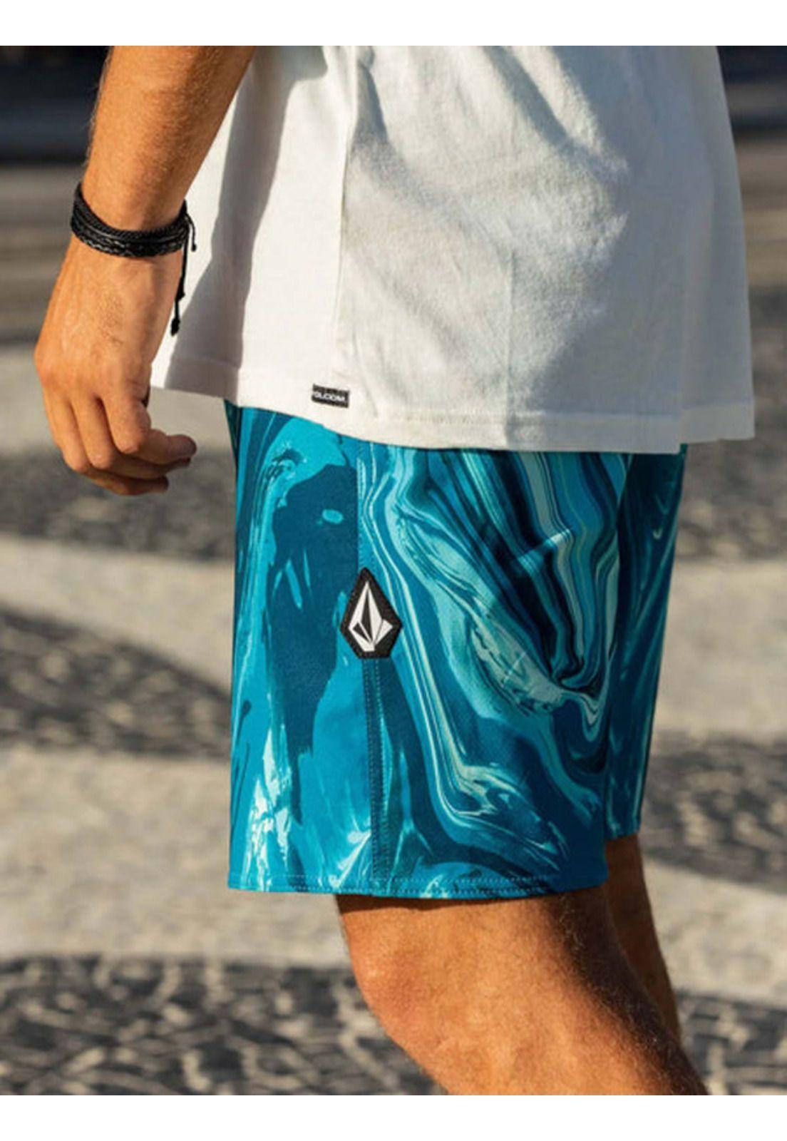 Traje De Baño Psyche Marble Mod-Tech Azul Hombre Volcom-3