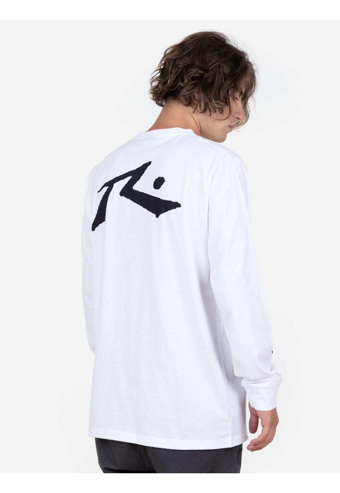 Polera R TXT LS TEE Hombre Blanco Rusty-1