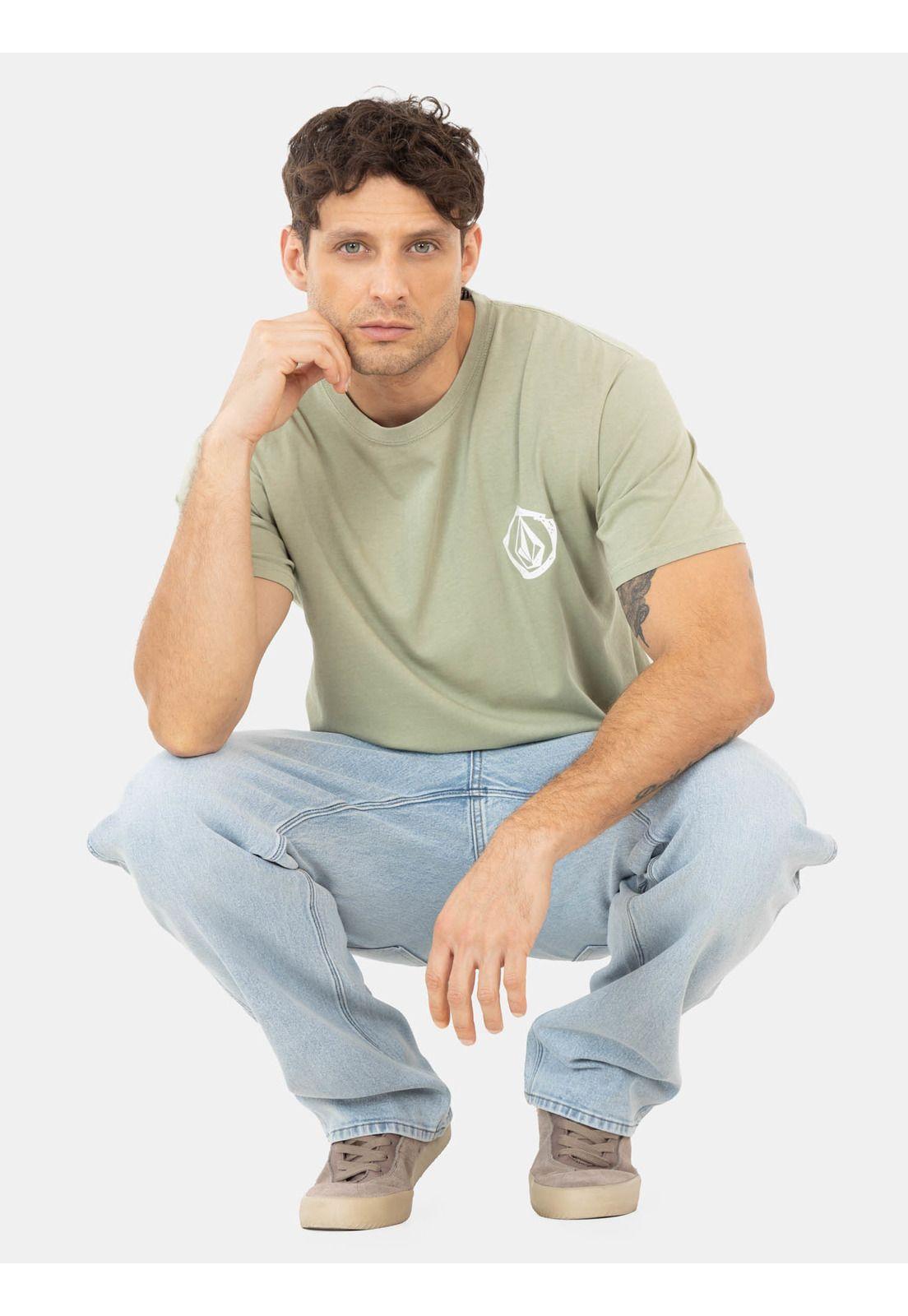 Polera MC Wavy Verde Hombre Volcom-3