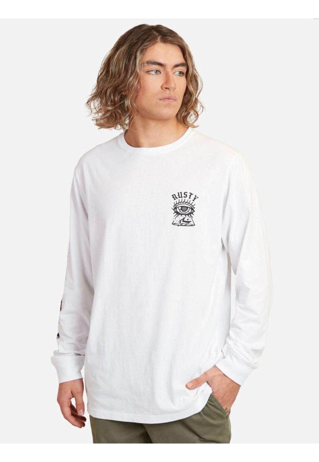 Polera M/L Starway Lst Blanco Hombre Rusty-0