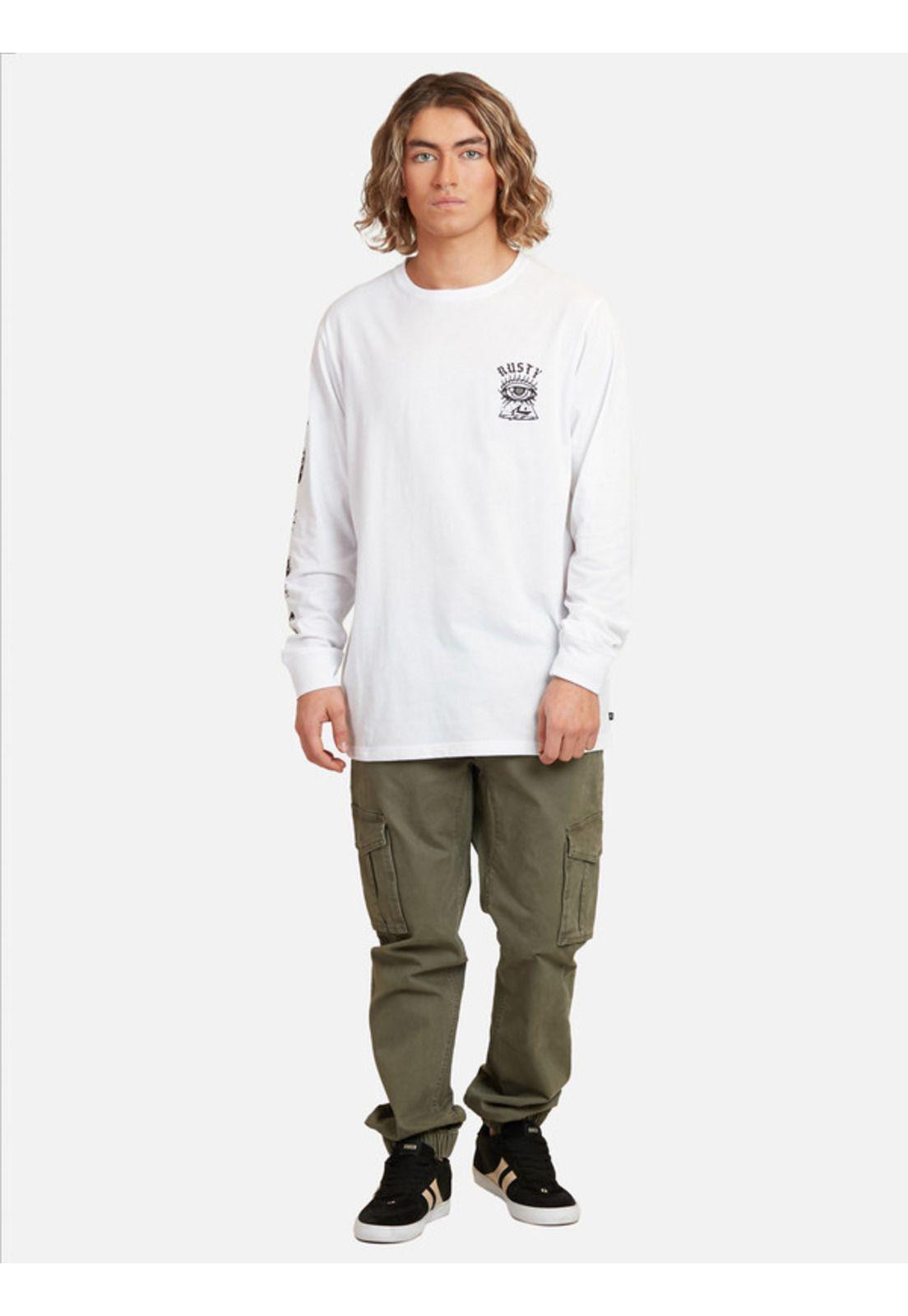 Polera M/L Starway Lst Blanco Hombre Rusty-3