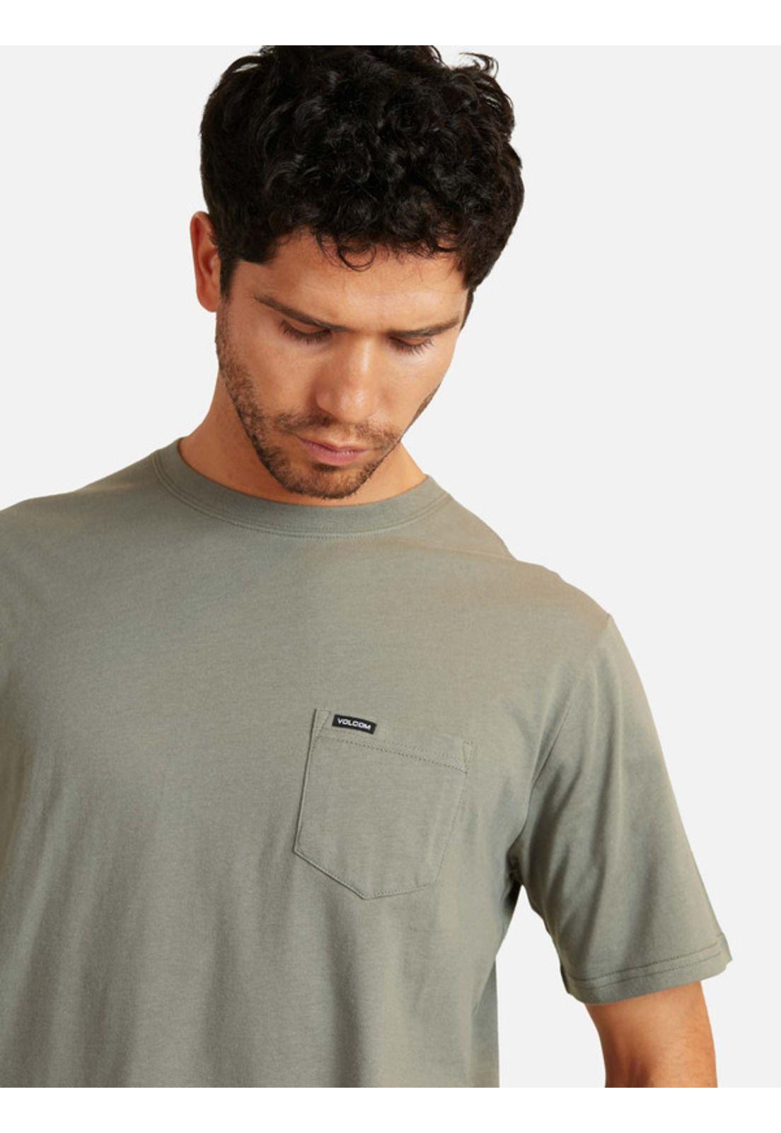 Polera Blanks Pckt Ste Verde oscuro Hombre Volcom-3
