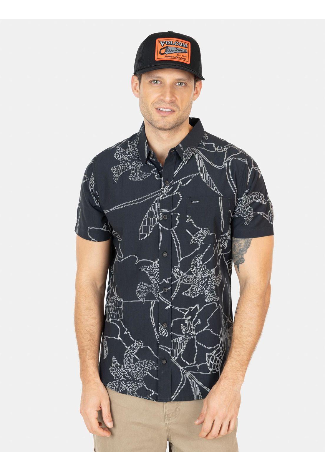 Camisa MC Pixel Stone Multicolor Hombre Volcom-0