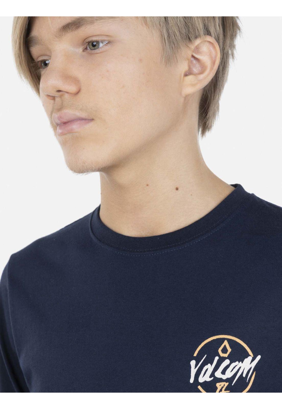 Polera BORN TO CHASE LS TEE Infantil Azul Volcom-2