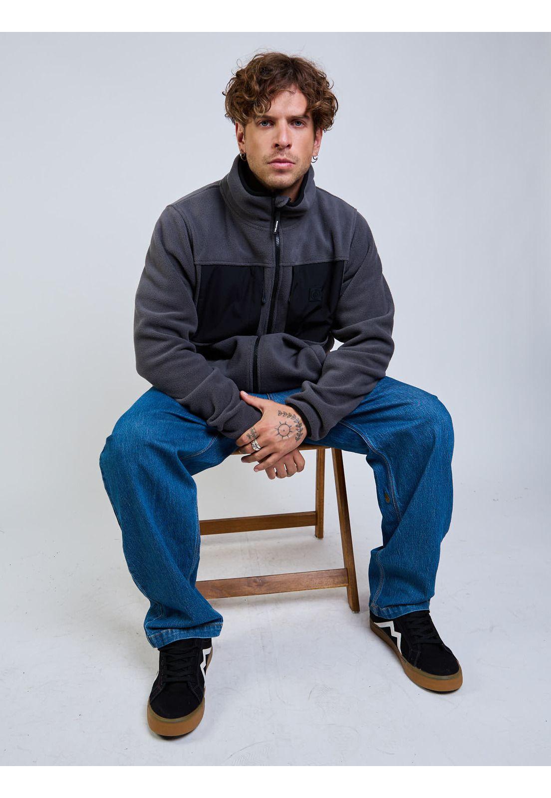 Poleron Polar Deep Seal Gris Hombre Volcom-5