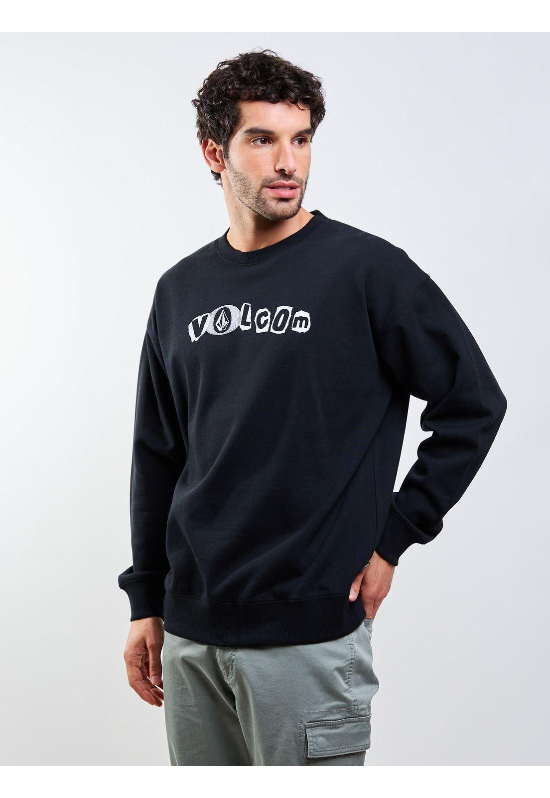 Poleron CR Windward Crew Negro Hombre Volcom-0