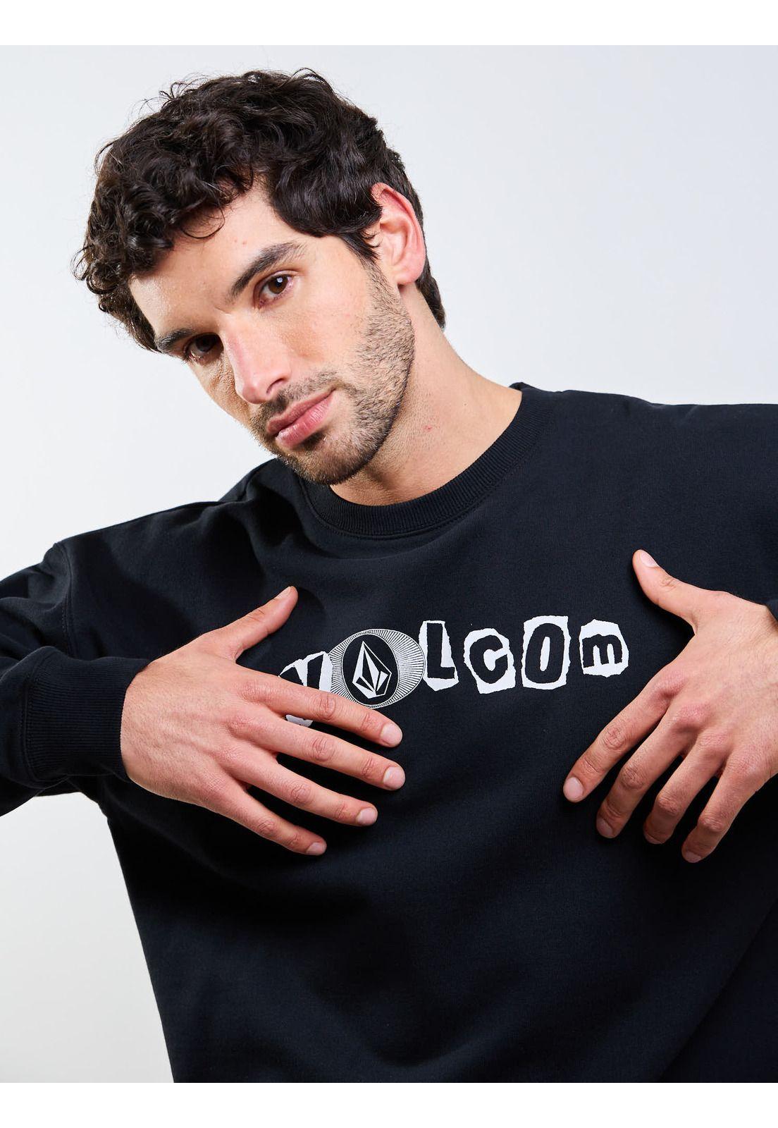 Poleron CR Windward Crew Negro Hombre Volcom-3