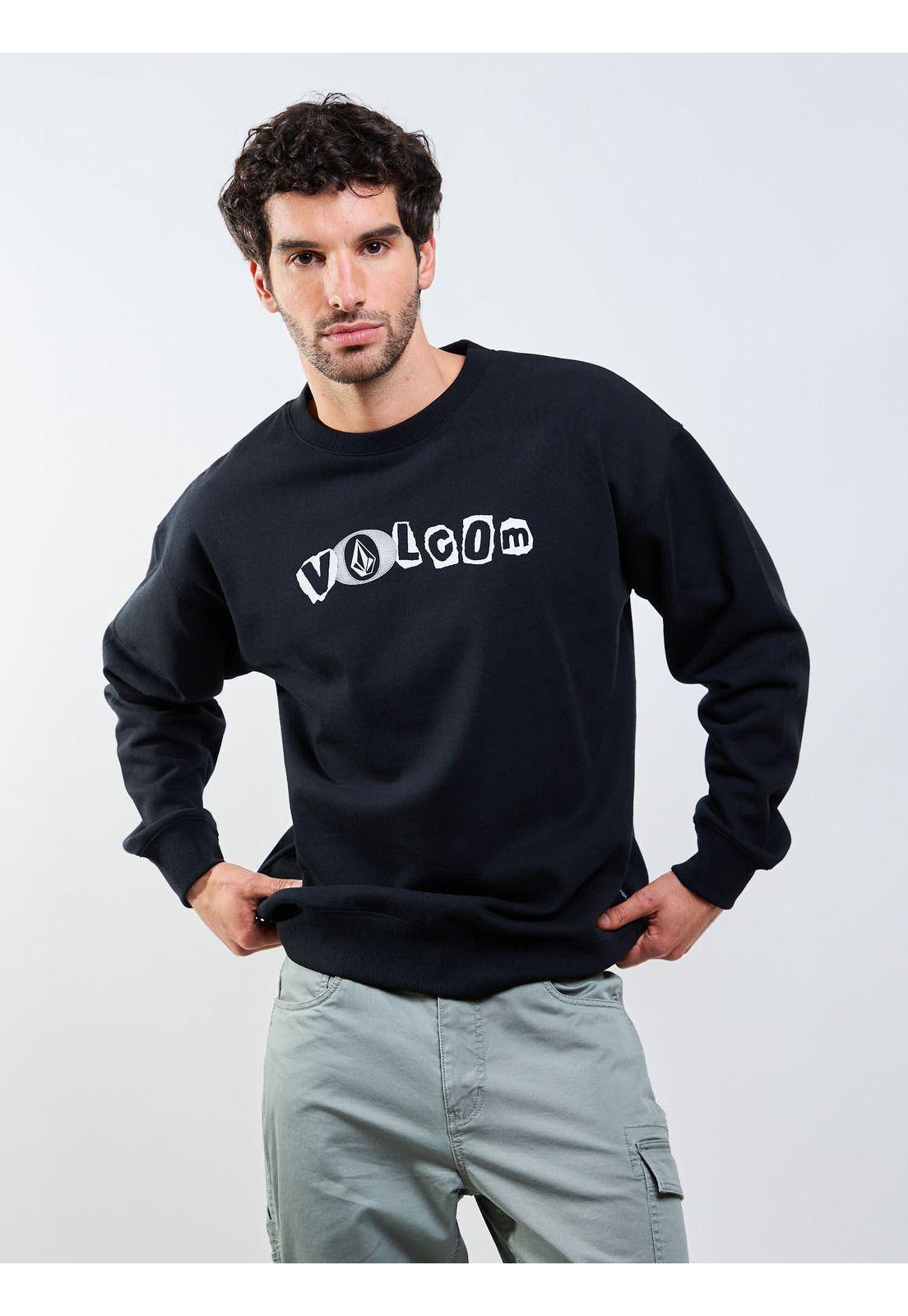 Poleron CR Windward Crew Negro Hombre Volcom-4