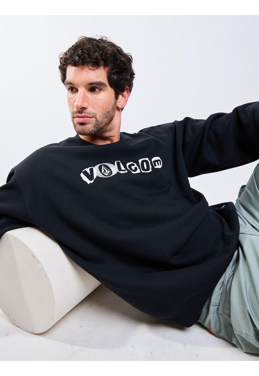 Poleron CR Windward Crew Negro Hombre Volcom-5