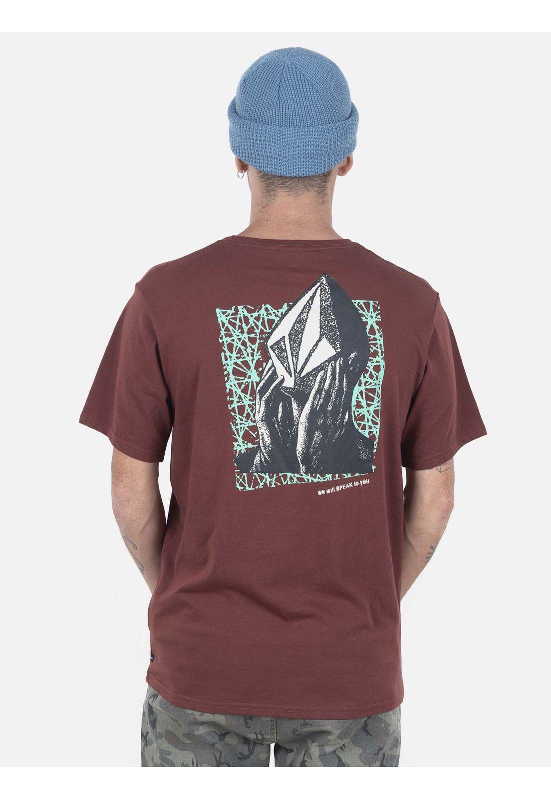 Polera Hombre STONE FACE LSE S/S TEE Rojo Volcom-1