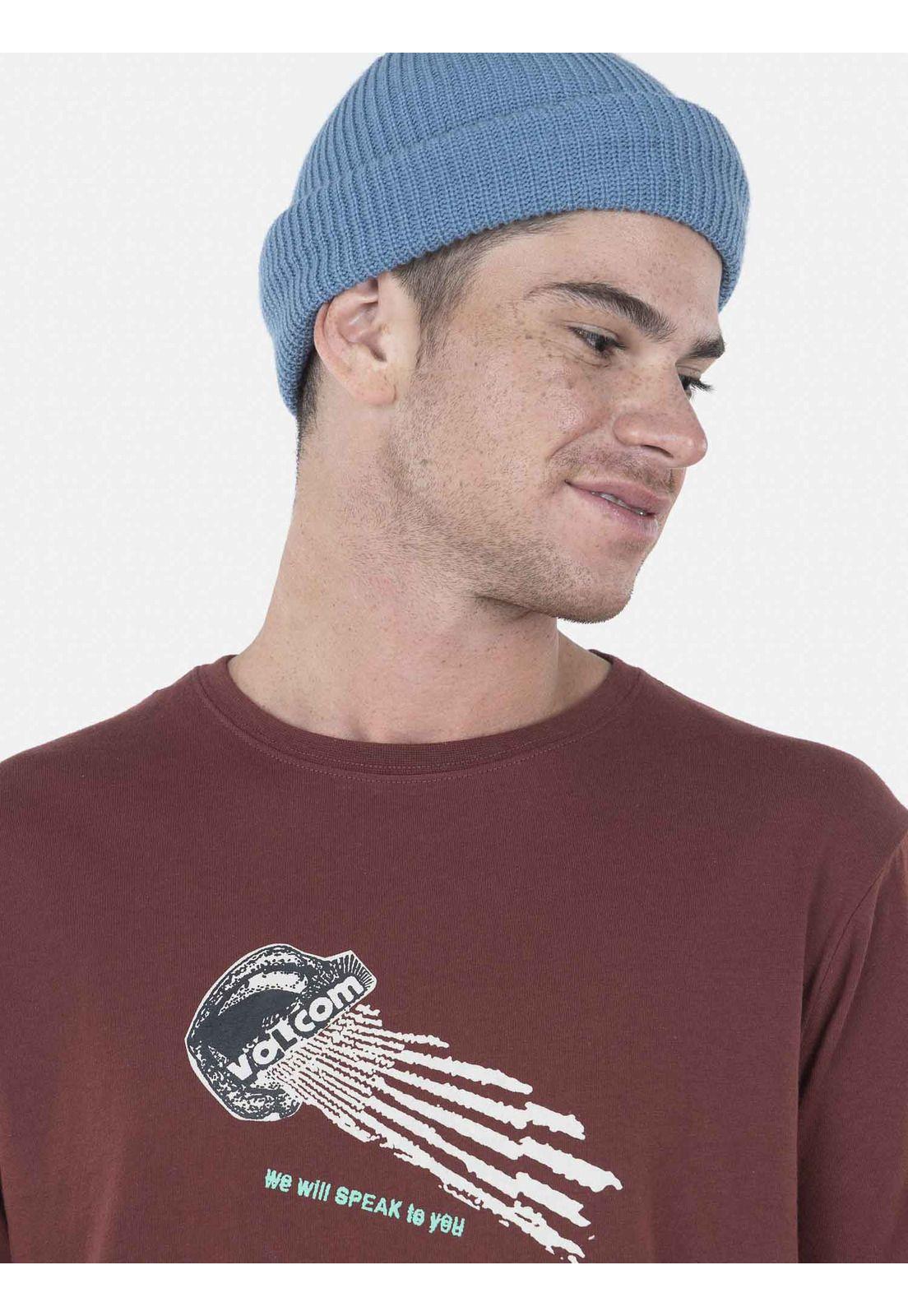 Polera Hombre STONE FACE LSE S/S TEE Rojo Volcom-2