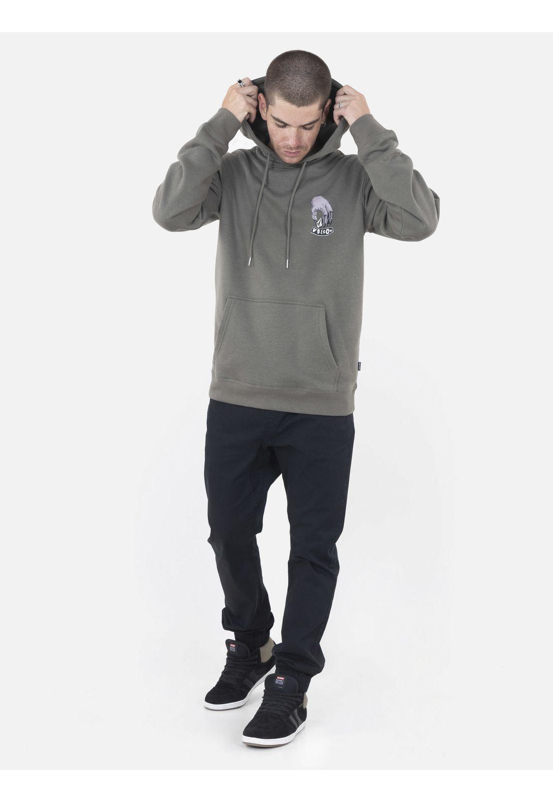 Poleron Hombre FLOW MAT Verde Volcom-3