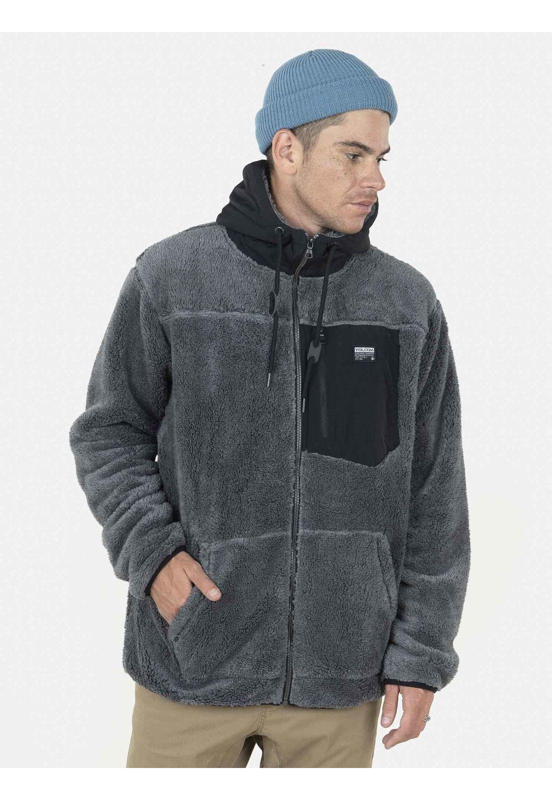 Poleron Hombre 7O199 Gris Oscuro Volcom-0