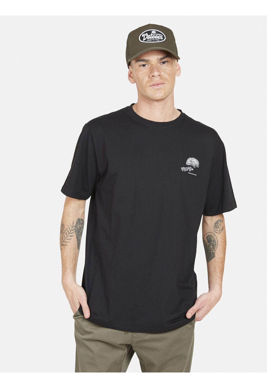 Polera COSMOGRAMMA SSTEE Hombre Negro Volcom-0