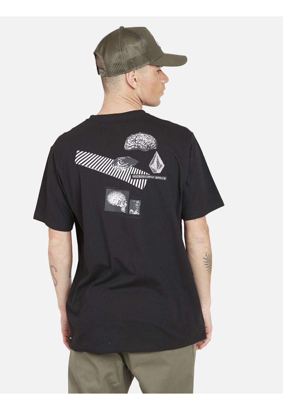 Polera COSMOGRAMMA SSTEE Hombre Negro Volcom-1