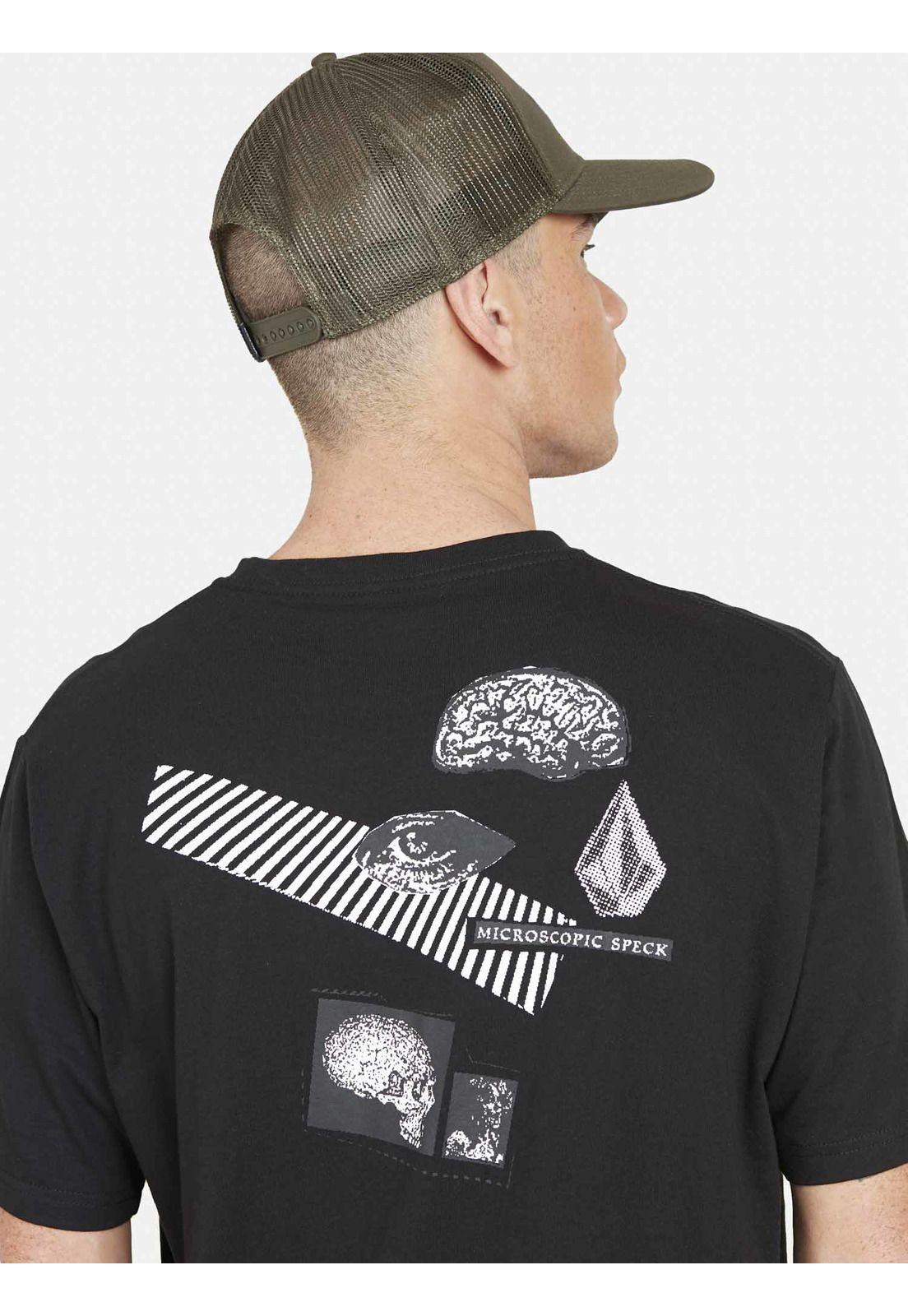 Polera COSMOGRAMMA SSTEE Hombre Negro Volcom-2
