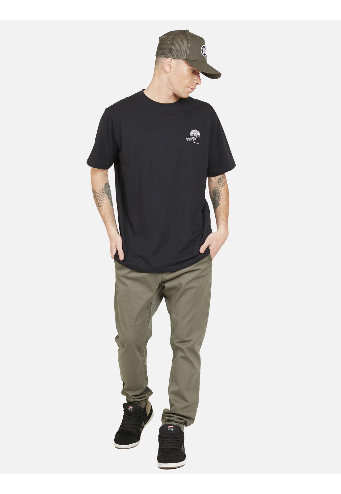 Polera COSMOGRAMMA SSTEE Hombre Negro Volcom-3