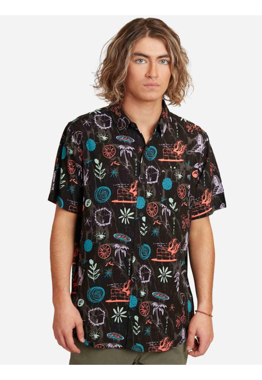 Camisa Retro Rustique Multicolor Hombre Rusty-0