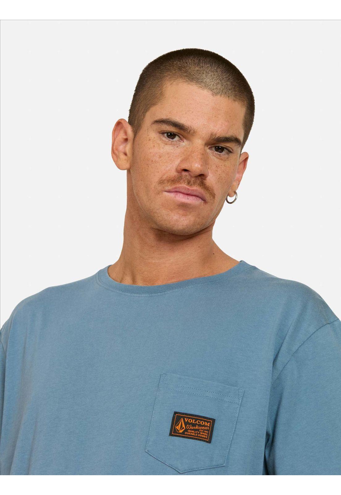 Polera MC Curb Azul Hombre Volcom-2