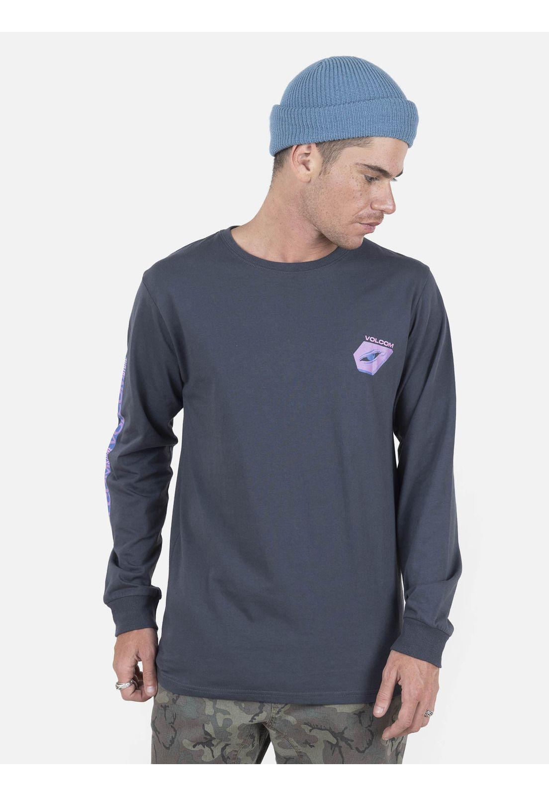 Polera Hombre MAX LOEFFLER FA LS Gris Oscuro Volcom-0