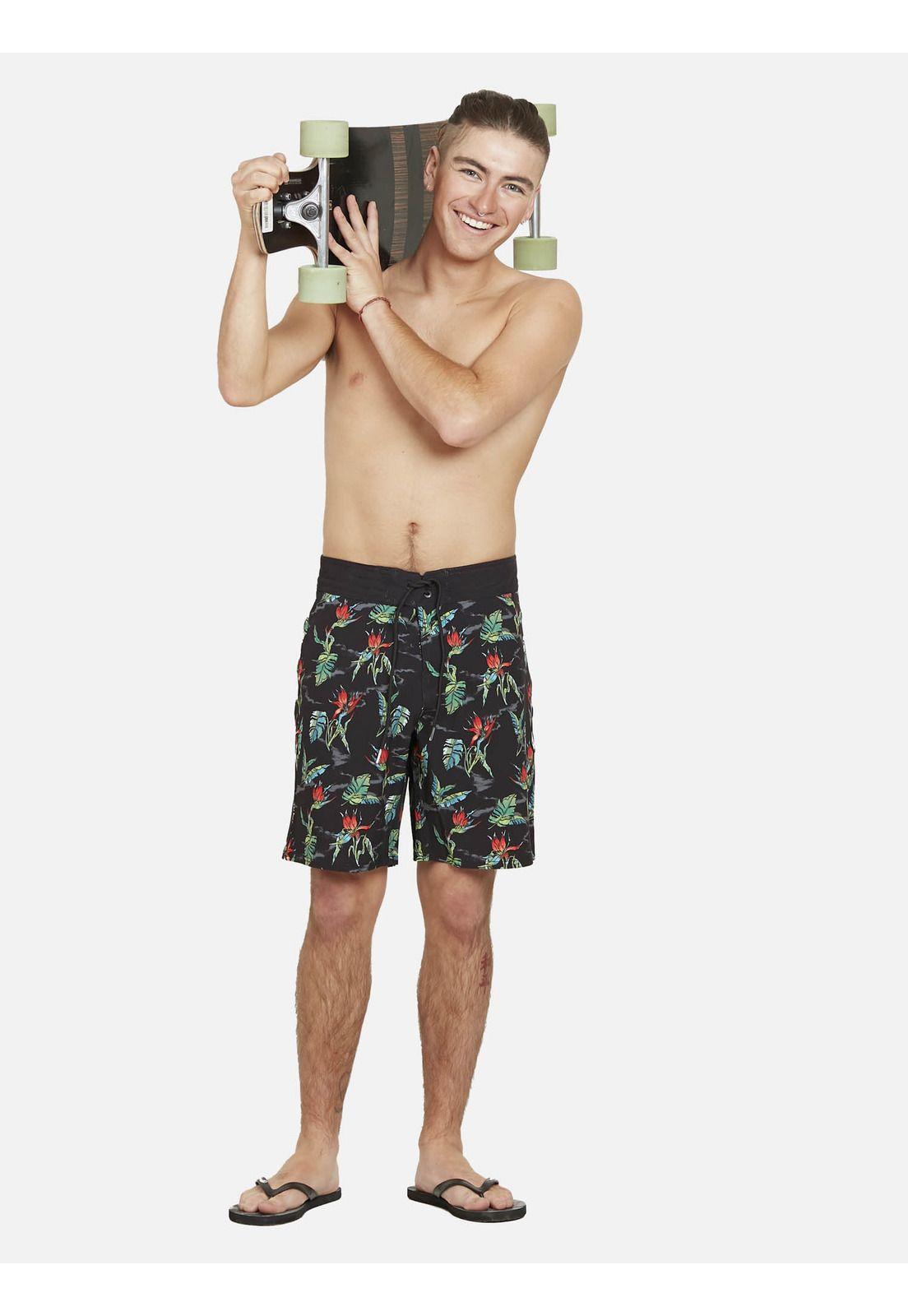 Traje de Baño BIRDS OF PARADISE TRUNKS Hombre Multicolor Volcom-3
