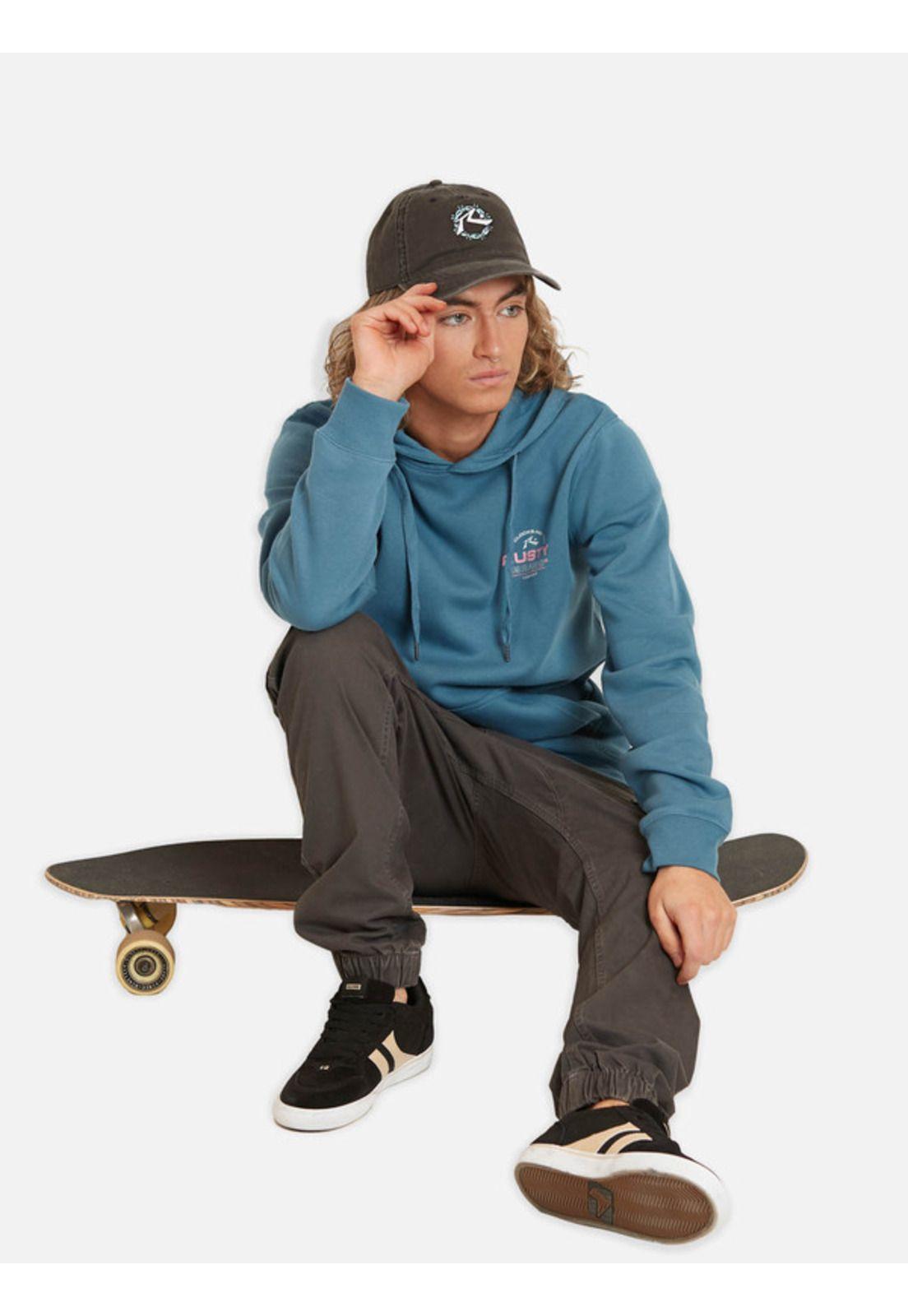 Poleron Original Rusty Hoodie Negro Hombre Rusty-3