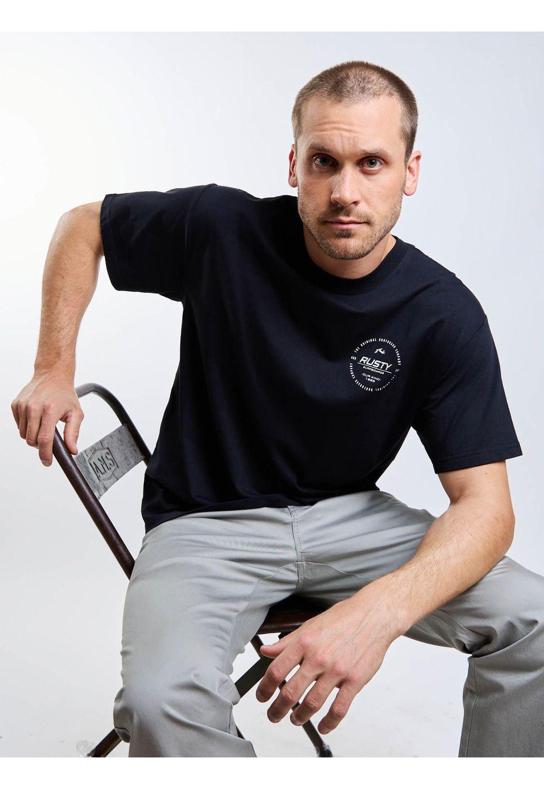 Polera MC Seal Our Kind Negro Hombre Rusty-5