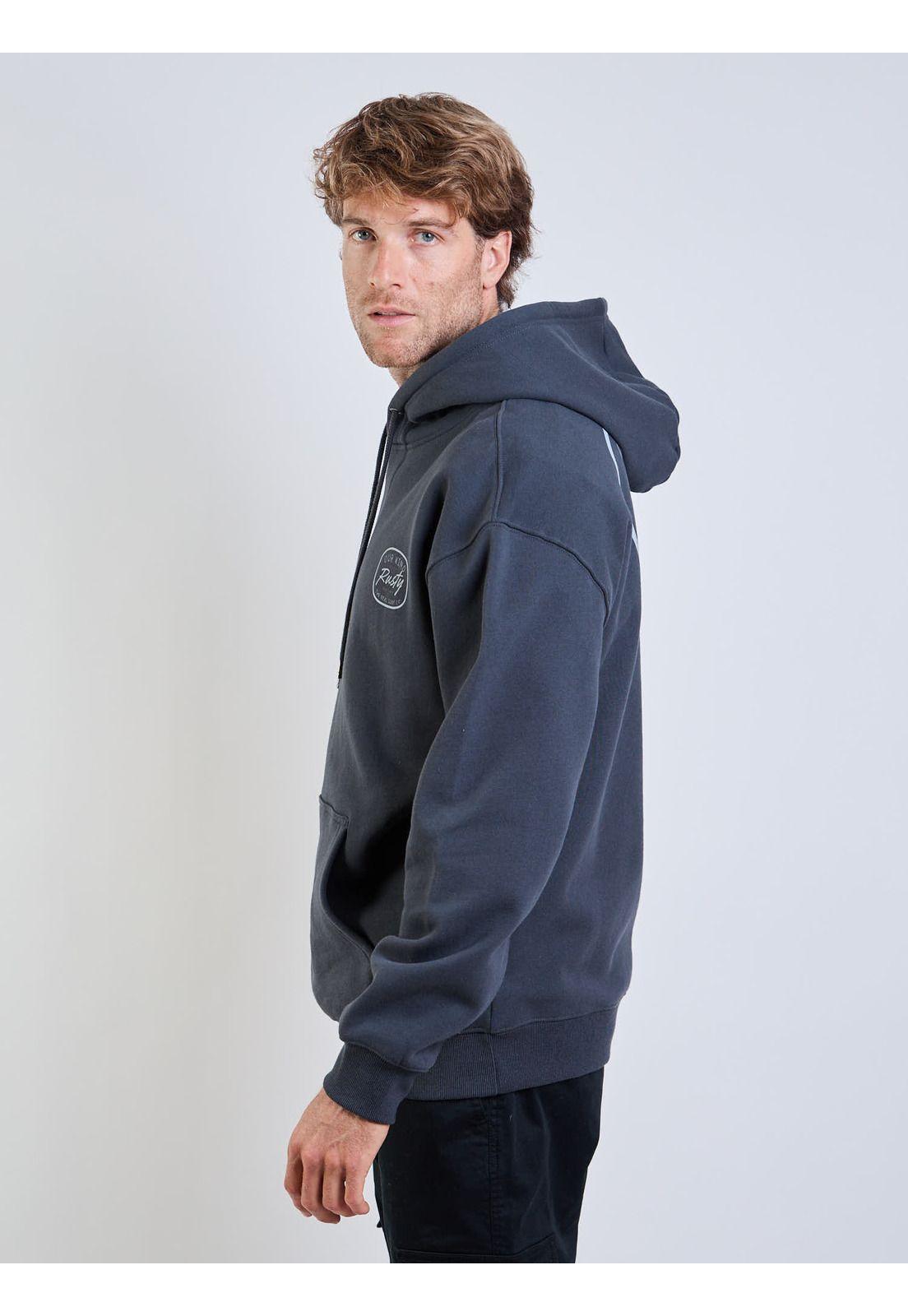 Poleron Canguro Real Surf Hoodie Gris Hombre Rusty-2