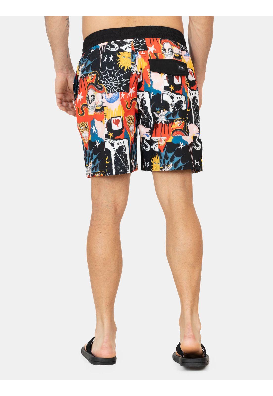 Traje De Baño Corto Tinta Multicolor Hombre Volcom-1